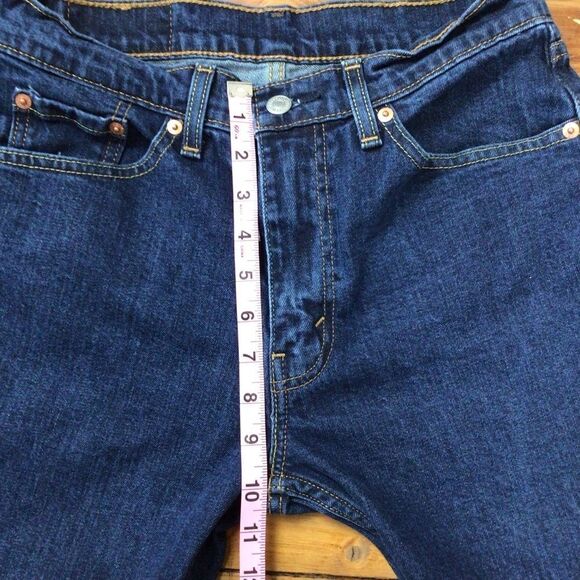 Levi’s 505 dark blue jeans 99% cotton 1% elastane 30/32 Levis - Picture 7 of 12